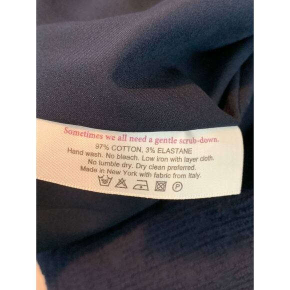 MM. Lafleur The Cobble Hill 2.0 Navy Blue Cotton Jacquard skirt size 1X - Picture 4 of 11